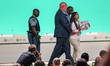 A young activist of American indigenous origins, Licypriya Kangujam is removed by security...