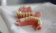 Dental prostheses are being displayed inside the Centro de Odontogeriatria Centro de Salud...