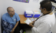 Medical personnel at the Geriatric Dentistry Clinic in the Iztapalapa mayor's office, Mexi...