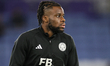 Stephy Mavididi of Leicester City is warming up ahead of the Sky Bet Championship match be...