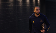 Dominic Calvert-Lewin of Everton is arriving before the Premier League match between Burnl...