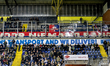 Supporters of Willem II are cheering during the match between NAC and Willem II at the NAC...
