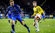 Tommy St. Jago of Willem II and Roy Kuijpers of NAC are playing during the NAC vs. Willem...