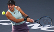 CANCUN, MEXICO - NOVEMBER 6, 2023: Jessica Pegula of the USA in action against Iga Swiatek...