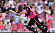 James Vince of the Sixers is batting during the BBL match between the Sydney Sixers and th...