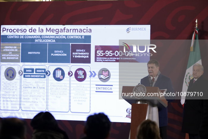 Andres Manuel Lopez Obrador, President Of Mexico, Announces The Start Of Operations Of The Mega Wellbeing Pharmacy