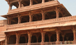 The Panch Mahal is standing at the royal palace in Fatehpur Sikri, Uttar Pradesh, India, o...
