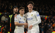 Daniel James is scoring his team's second goal during the Sky Bet Championship match betwe...