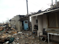 A house is seen damaged in Odesa, Ukraine, on January 1, 2024, after a Russian overnight drone attack that claimed the life of one civilian...