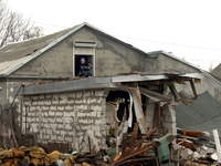 A house is seen damaged in Odesa, Ukraine, on January 1, 2024, after a Russian overnight drone attack that claimed the life of one civilian...