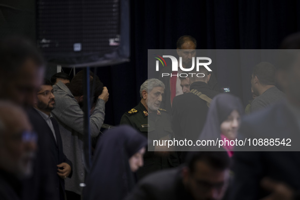 Commander of Iran's Islamic Revolutionary Guard Corps' (IRGC) Quds Force, Esmail Qaani, is attending a ceremony commemorating the anniversar...