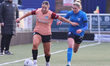 Ava Rowbotham of Portsmouth Women and Leanne Bell of Billericay Town Women are competing d...