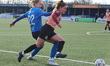 Nicole Barrett of Portsmouth Women and Ruby Sealey of Billericay Town Women are competing...
