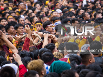 Devotees of The Holy Black Nazarene are resuming the procession in Manila, Philippines, on January 9, 2024, following a three-year pause due...