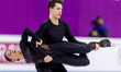 Anastasia Vaipan-Law and Luke Digby are performing during the pairs free skating event at...