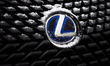 Lexus logo is seen with snow on a car in Warsaw, Poland on January 12, 2024. 