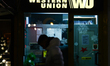 Western Union logo is seen is seen in Warsaw, Poland on January 13, 2024. 