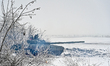 A T-72 tank is being seen during a special training session for the soldiers of the 128th...