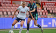 Charlotte Grant of Tottenham Hotspur Women is making her debut and holding off Sophie Hayw...