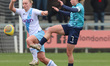Elise Hughes of Crystal Palace Women and Lois Joel of London City Lionesses are competing...