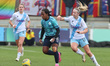 Danielle Carter of London City Lionesses and Alexia Potter, on loan from Chelsea until Jun...