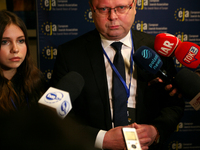 Andrzej Szejna, Deputy Minister of Foreign Affairs, is attending the EJA conference at DoubleTree by Hilton in Krakow, Poland, on January 22...
