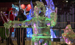 EDMONTON, CANADA - JANUARY 21, 2024:Details of an ice sculpture 'The Dance' created by th...