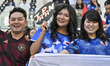 Japanese fans are cheering before the start of the AFC Asian Cup 2023 match between Japan...