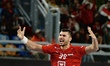 Yehia Elderaa, the Egyptian player, is celebrating after scoring a goal at the Cairo Stadi...