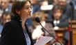 French Minister of Education, Sports, and Olympic Games Amelie Oudea-Castera is speaking a...