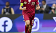 Hasan Al Haydos of Qatar is celebrating after scoring a goal in the AFC Asian Cup 2023 rou...