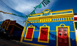 A colorful typical house is being pictured in Olinda, near Recife, Pernambuco, Brazil, on...