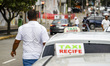 Taxis are lining up in the neighborhood of Boa Viagem, Recife, in Pernambuco, Brazil, on J...