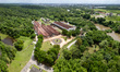 An aerial view is showing the Oficina Francisco Brennand and its surroundings in Varzea, R...