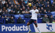 Victor Adeboyejo #14 of Bolton Wanderers is playing during the Sky Bet League 1 match betw...