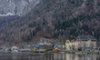 A view of the Lake Hallstatt on February 7, 2024. The picturesque town of Hallstatt in Upp...