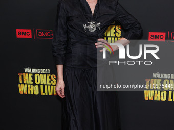 Naomi Grossman arrives at the Los Angeles Premiere Of AMC+'s 'The Walking Dead: The Ones Who Live' Season 1 held at the Linwood Dunn Theater...