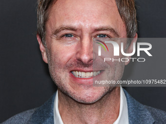 Chris Hardwick arrives at the Los Angeles Premiere Of AMC+'s 'The Walking Dead: The Ones Who Live' Season 1 held at the Linwood Dunn Theater...