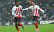 Pierre Ekwah of Sunderland is celebrating Sunderland's first goal in the Sky Bet Champions...