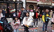People are celebrating the Chinese New Year in the streets of Chinatown in New York, New Y...