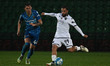 Lorenzo Lucchesi of Ternana Calcio and Daniele Verde of Spezia Calcio are competing during...
