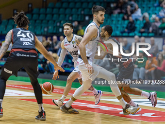 A basketball match in the Orlen Basket Liga is taking place between WKS Slask Wroclaw and Start Lublin in Wroclaw, Poland, on February 12, 2... by Mateusz Birecki/NurPhoto