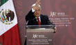 President Andres Manuel Lopez Obrador is speaking during the inauguration of the Technolog...