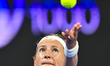 Victoria Azarenka is playing in her quarter-final match against Ina Swiatek of Poland at t...