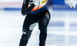 Jiwon Park is competing in the women's 500m event on the first day of the ISU World Cup Sh...