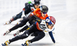 Tae Sung Kim is competing in the men's 500m event on the first day of the ISU World Cup Sh...