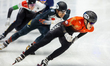 Tianyi Zhang is competing in the men's 500m event on the first day of the ISU World Cup Sh...
