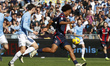 Joshua Zirkzee of Bologna is playing in the Serie A soccer match between SS Lazio and Bolo...