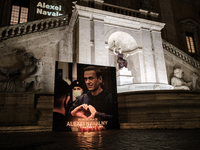 Torchlight procession to remember Alexei Navalny following his death, on February 19, 2024 in Rome, Italy. Alexei Anatolievich Navalny was a...