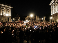 Torchlight procession to remember Alexei Navalny following his death, on February 19, 2024 in Rome, Italy. Alexei Anatolievich Navalny was a...